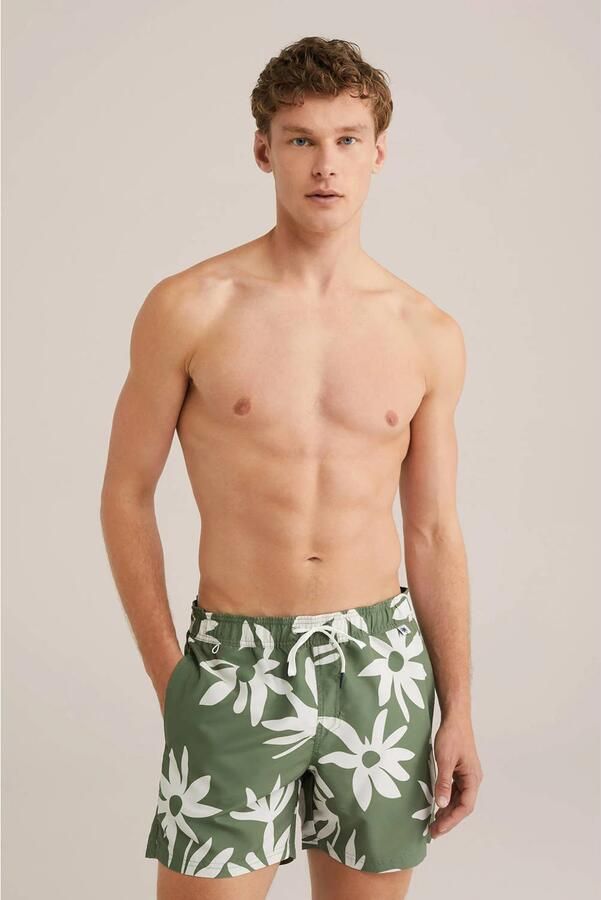 WE Fashion zwemshort groen wit
