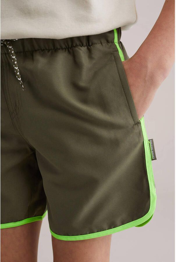 WE Fashion zwemshort kaki limegroen