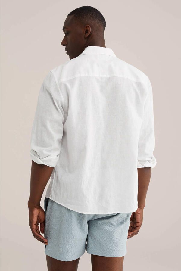 WE Fashion zwemshort met textuur mintgroen - Foto 2