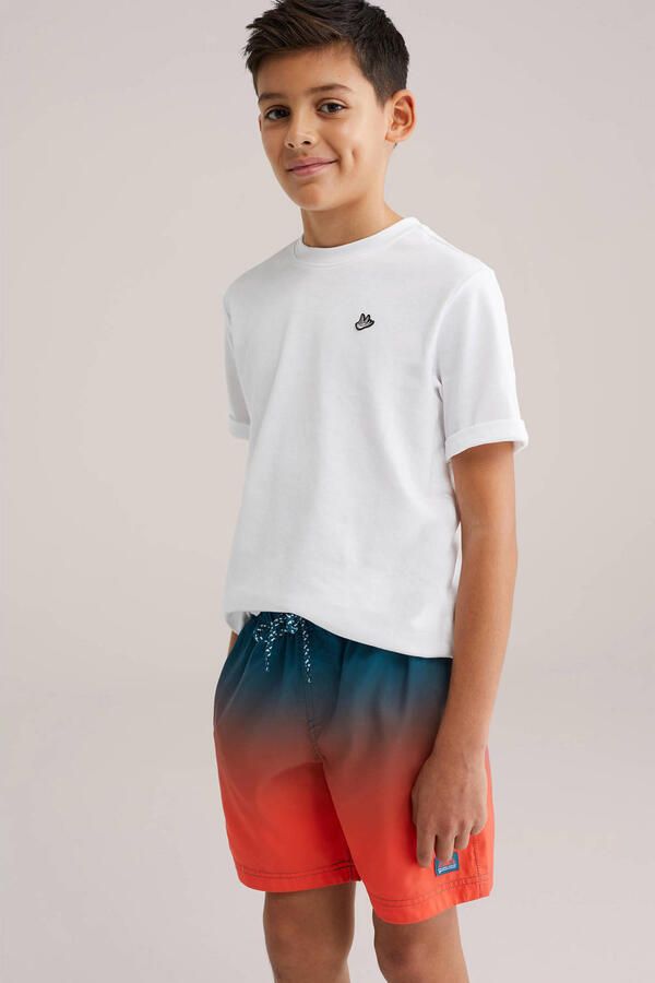 WE Fashion zwemshort rood blauw