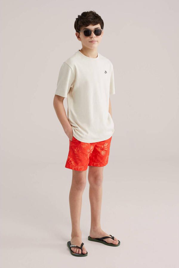 WE Fashion zwemshort rood oranje - Foto 3