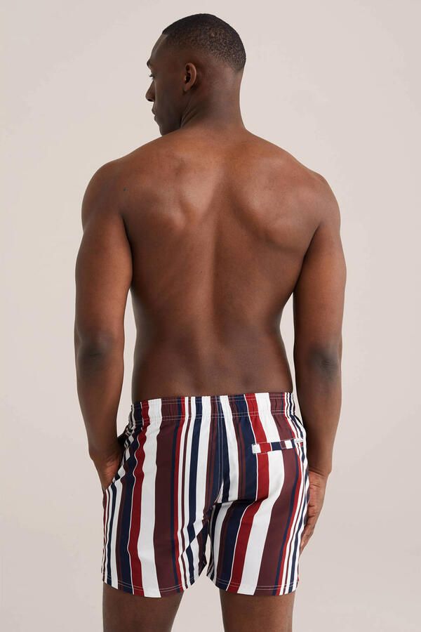 WE Fashion zwemshort rood wit zwart - Foto 3