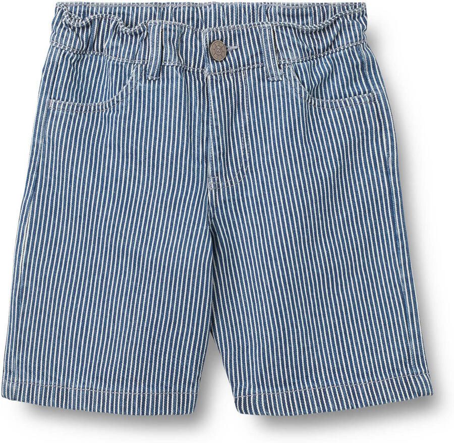 Wheat denim gestreepte short blauw