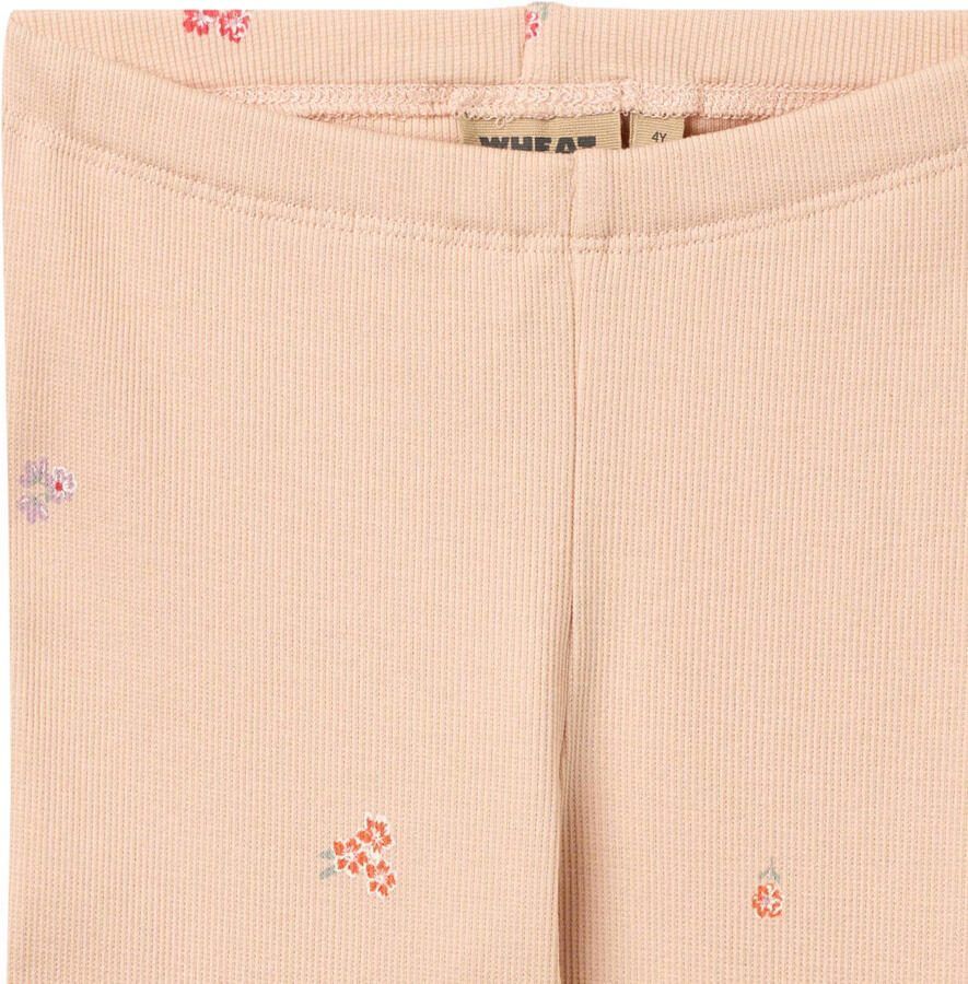 Wheat gebloemde legging oranje rib gebreid - Foto 2