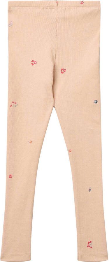 Wheat gebloemde legging oranje rib gebreid - Foto 3