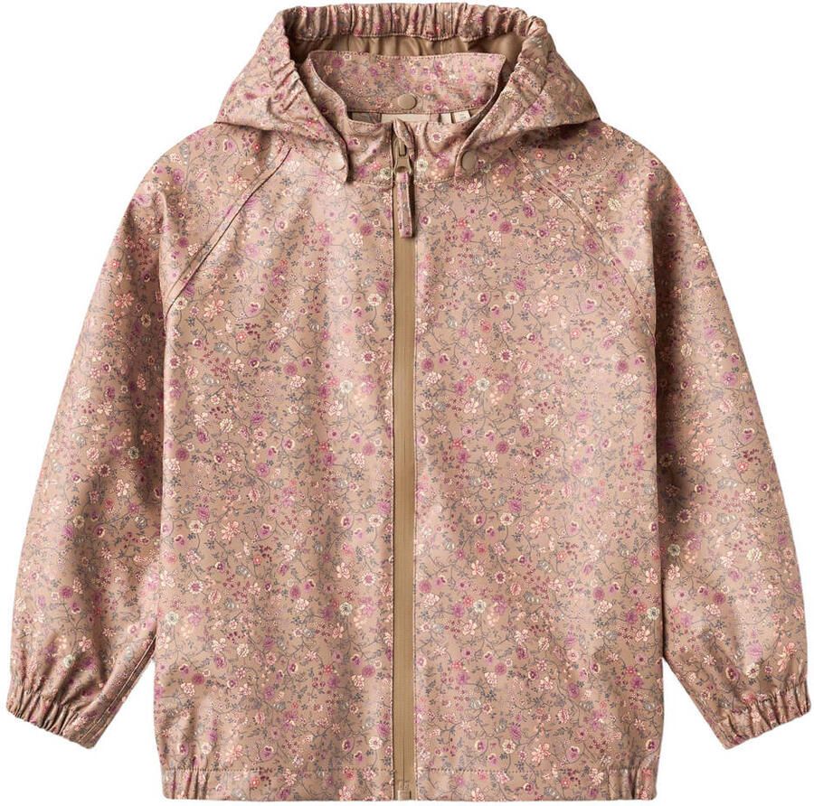 Wheat gebloemde regenjas beige roze