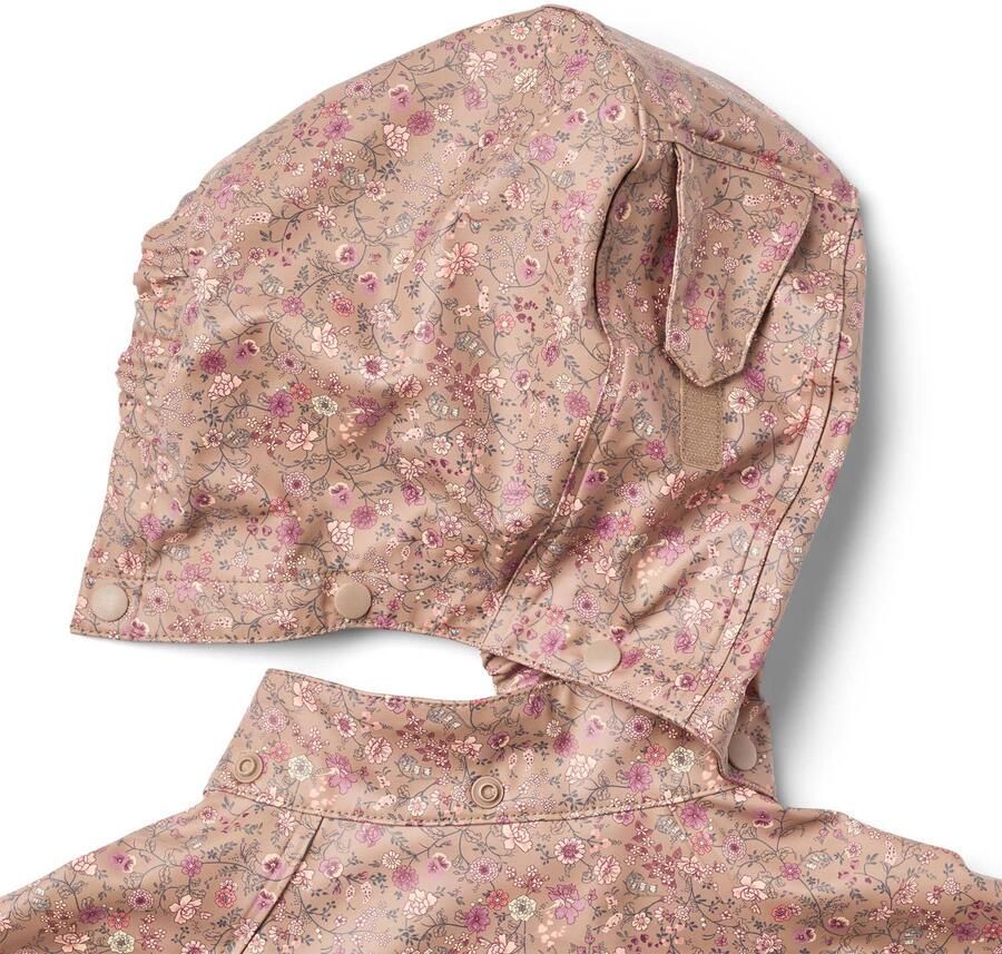 Wheat gebloemde regenjas beige roze - Foto 3