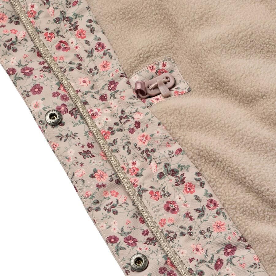 Wheat gebloemde winterparka met imitatiebontkraag roze Jas Meisjes Polyester Capuchon - Foto 2