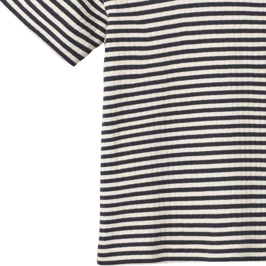 Wheat gestreepte T-shirt donkerblauw rib gebreid - Foto 2