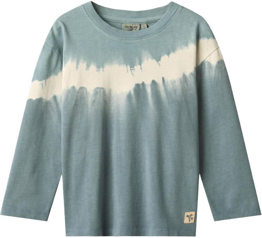 Wheat longsleeve blauw beige