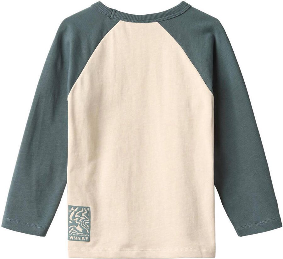 Wheat longsleeve donkergroen beige - Foto 2