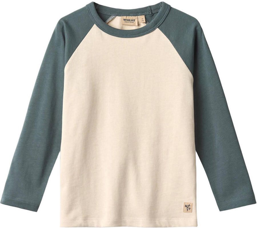 Wheat longsleeve donkergroen beige