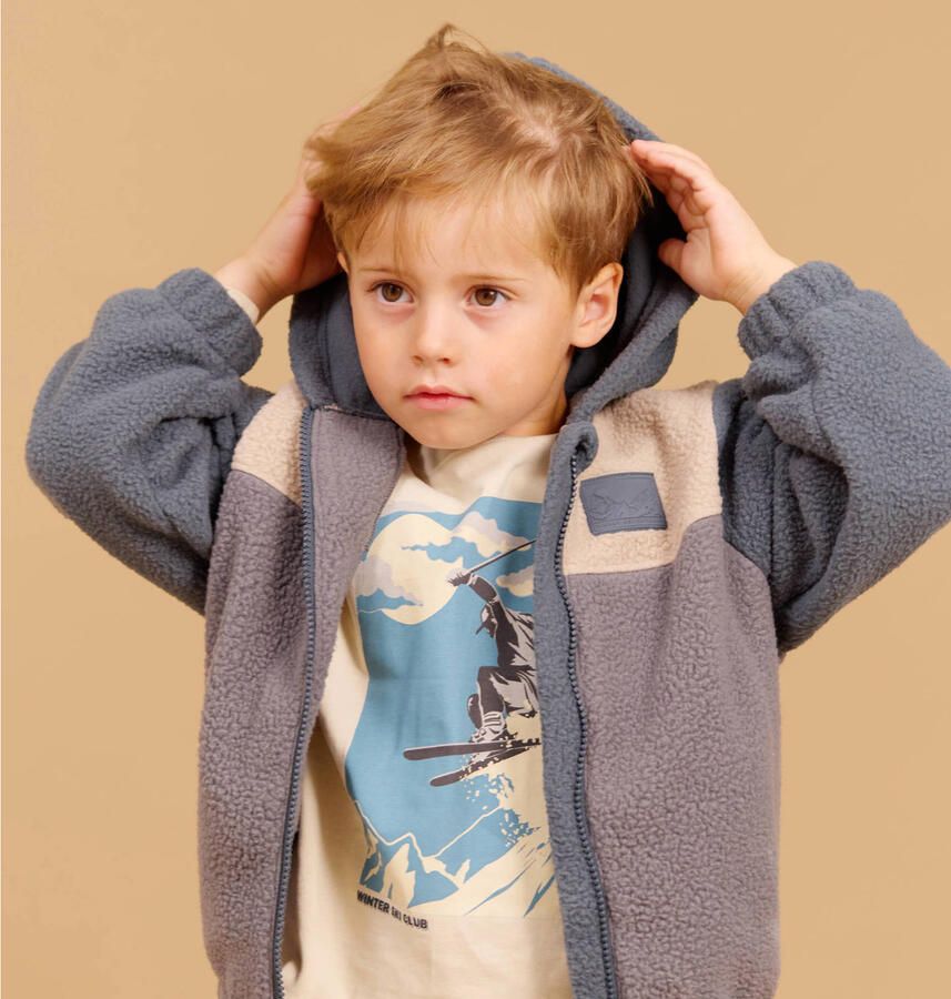 Wheat longsleeve met print beige blauw - Foto 2
