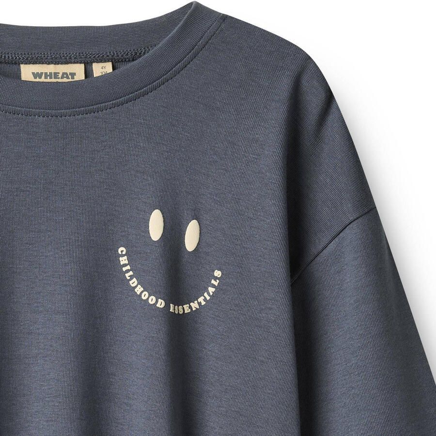 Wheat oversized longsleeve met print antraciet Grijs Jongens Katoen Ronde hals - Foto 2