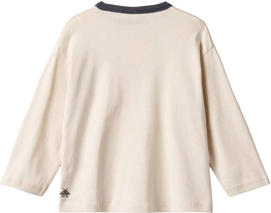Wheat rechtvallende longsleeve met print ecru Jongens Katoen Ronde hals - Foto 2