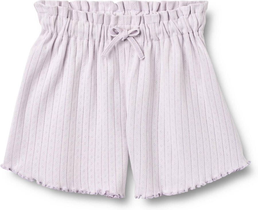 Wheat regular waist casual short lila met textuur