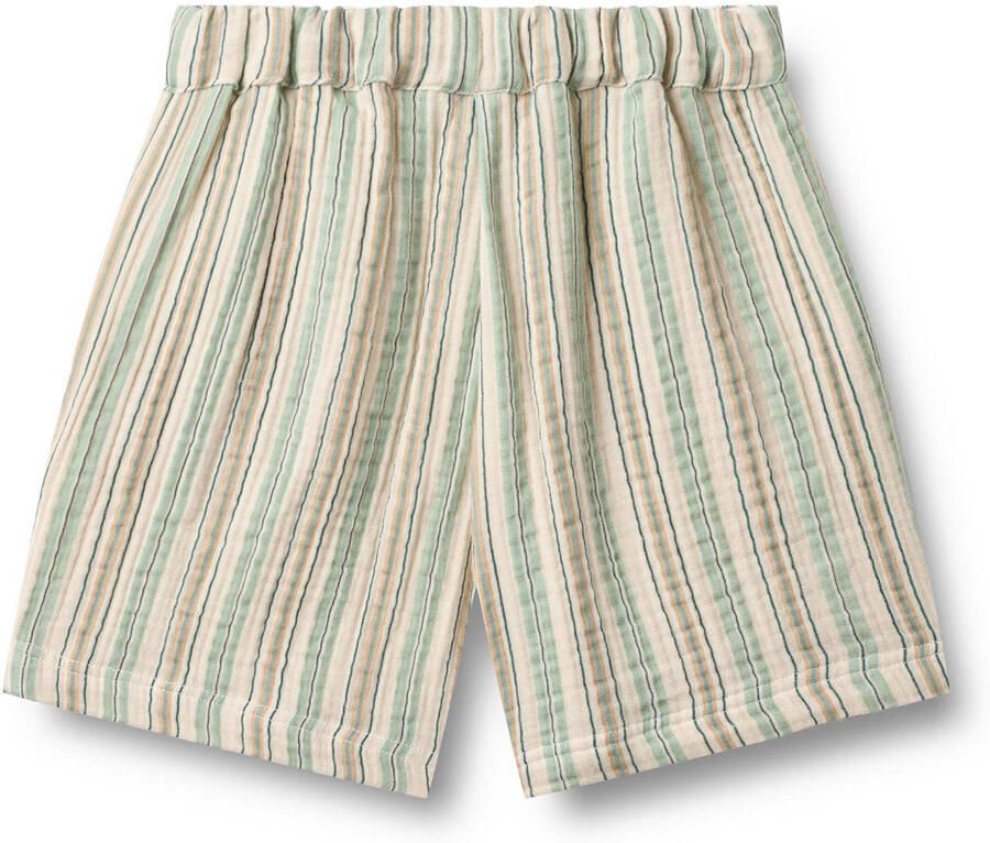 Wheat regular waist gestreepte casual short groen met textuur - Foto 3