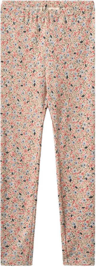 Wheat slim fit gebloemde legging roze lichtblauw Meisjes Katoen Bloemen