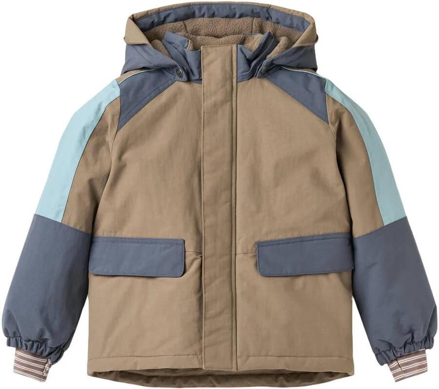 Wheat winterjas bruin blauw lichtblauw