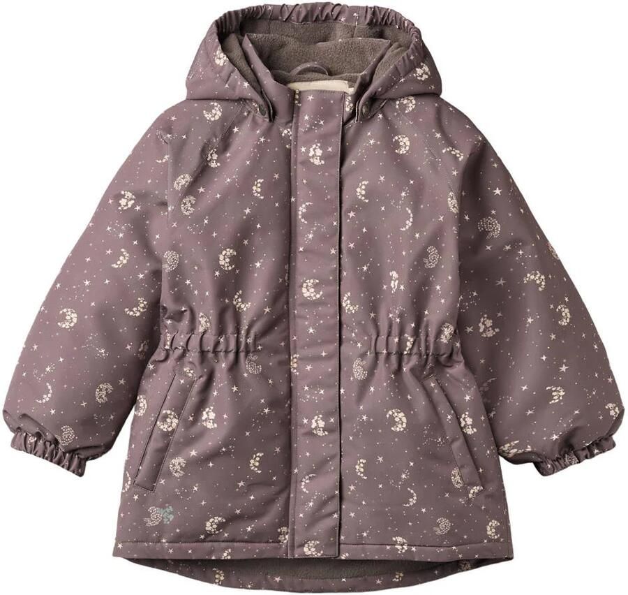 Wheat winterjas met print paars Meisjes Polyester Capuchon All over print