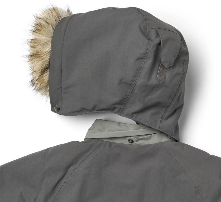 Wheat winterparka met imitatiebontkraag grijs lichtgrijs - Foto 3