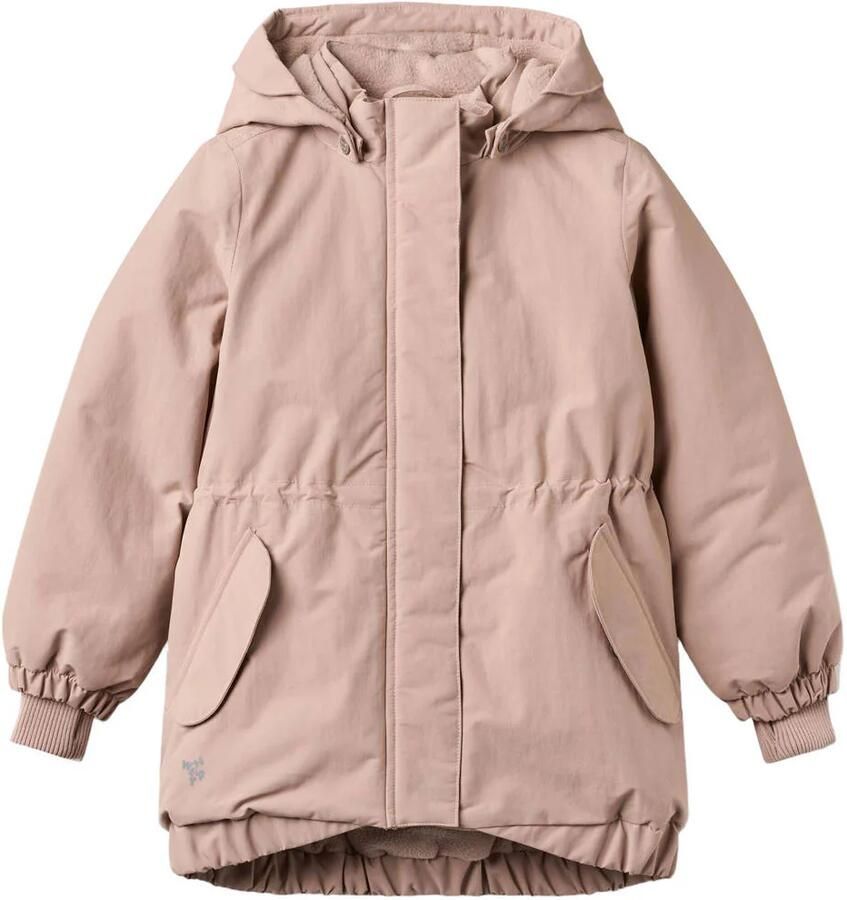 Wheat winterparka roze Jas Meisjes Nylon Capuchon Effen