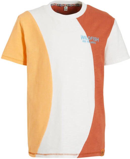 Wildfish T-shirt Mareno van biologisch katoen multi Jongens Katoen (biologisch) Ronde hals 152