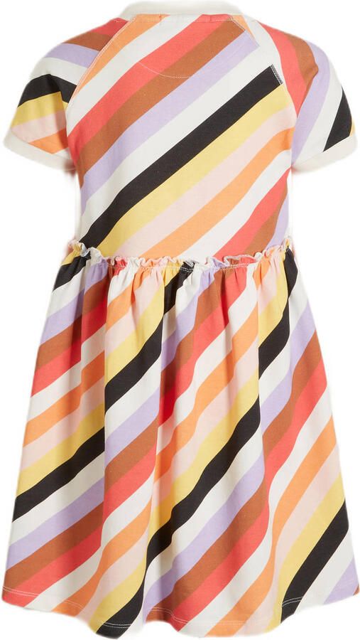 Wildfish jurk Multi Meisjes Katoen Ronde hals Streep 152