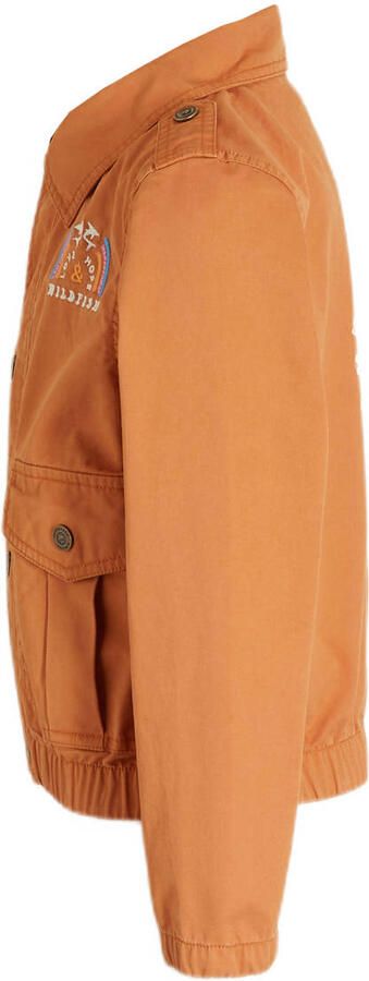 Wildfish zomerjas Maxime van katoen bruin lila Printopdruk 116