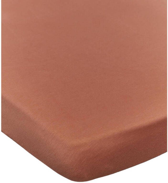 WildWood katoenen baby wieg hoeslaken 40x80 cm Muted Clay Roze Effen