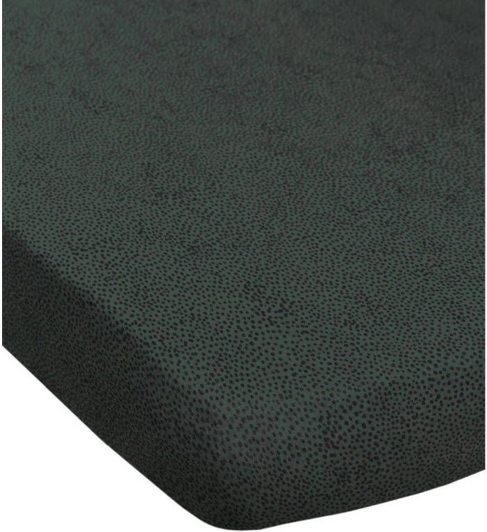 WildWood katoenen baby wieg hoeslaken crib Pine Dots 40x80cm Groen Stip