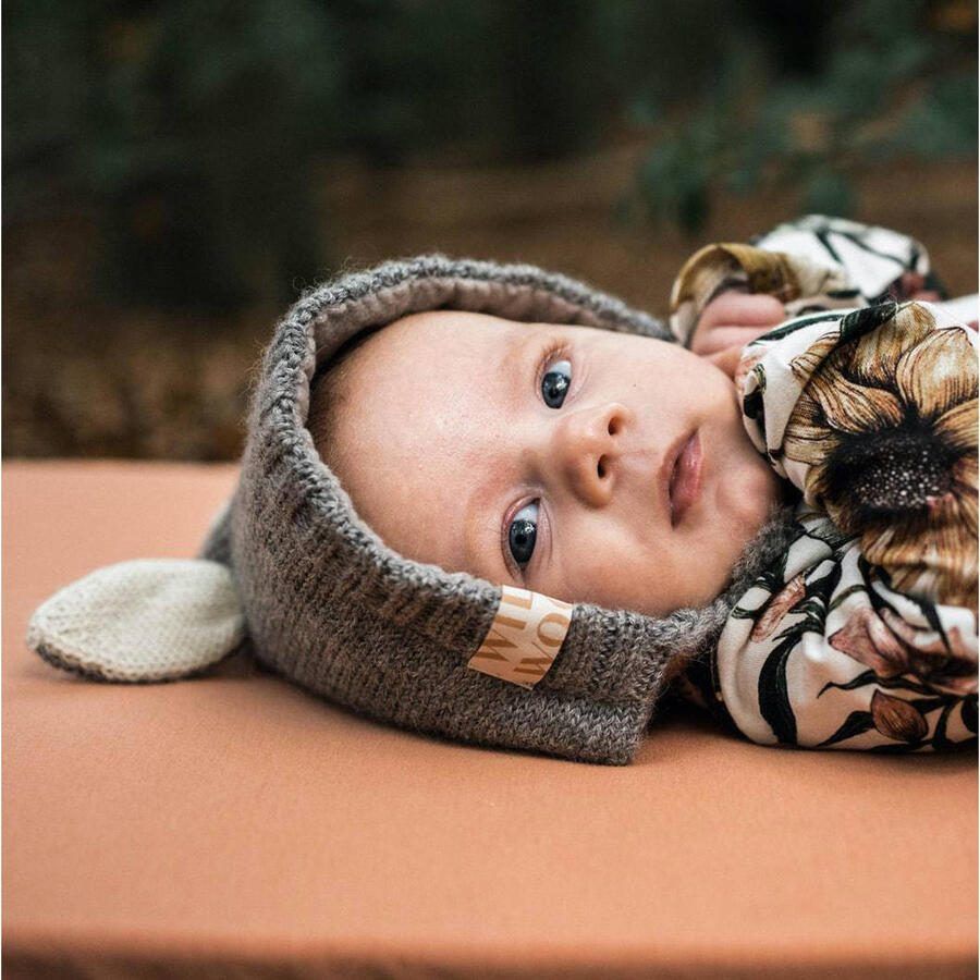 WildWood katoenen baby wieg hoeslaken 40x80 cm Muted Clay Roze Effen - Foto 3