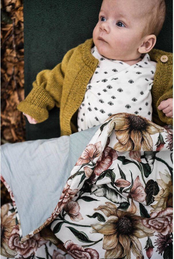 WildWood katoenen baby wieg hoeslaken crib Pine Dots 40x80cm Groen Stip - Foto 3