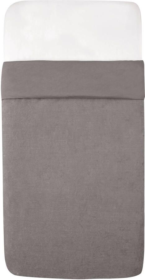 Witlof for kids Tuck-Inn wiegdeken Warm Grey velvet Rib