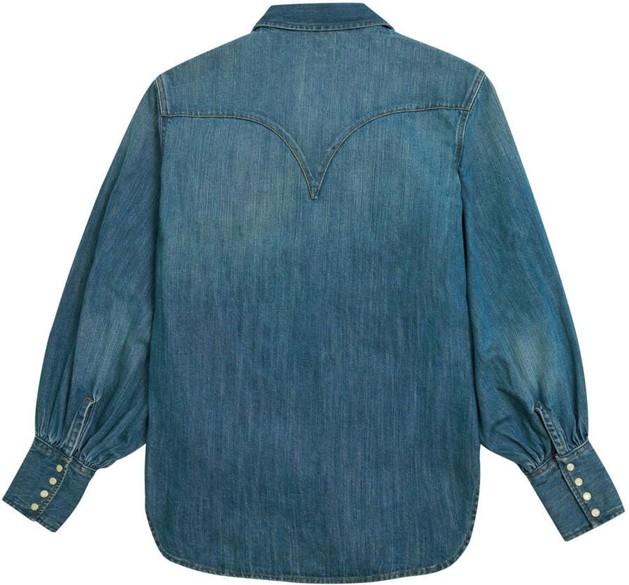 Wrangler denim blouse mediumblauw - Foto 2