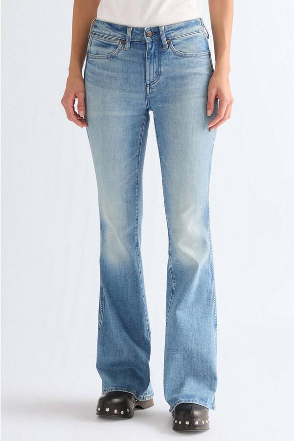 Wrangler flared jeans lichtblauw