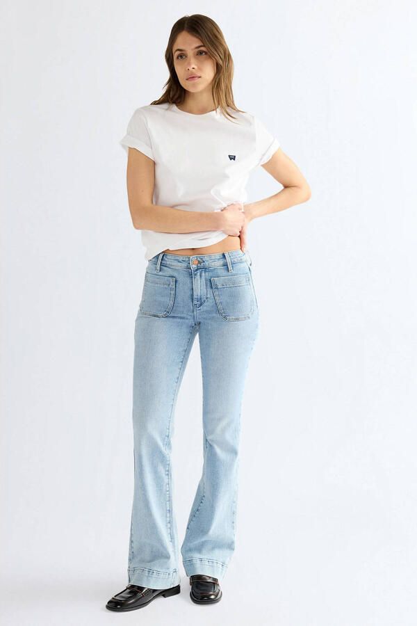 Wrangler flared jeans lichtblauw - Foto 3
