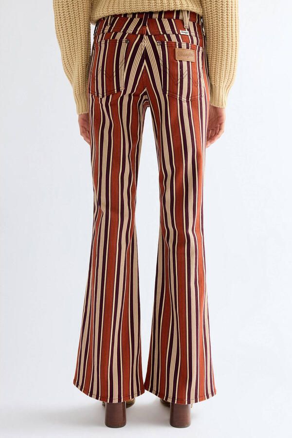 Wrangler gestreepte flared jeans meerkleurig - Foto 2