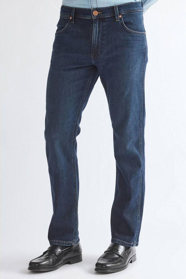 Wrangler Greensboro straight leg jeans donkerblauw