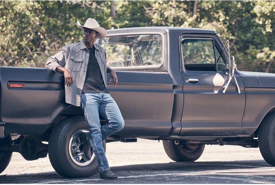 Wrangler Redford tapered jeans mediumblauw - Foto 2