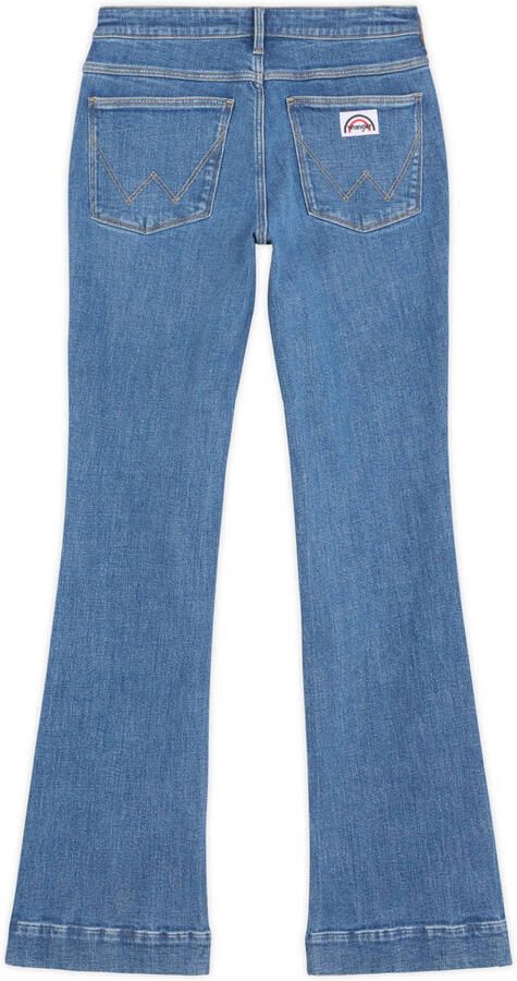 Wrangler regular waist flared jeans mediumblauw - Foto 3