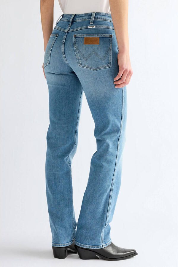 Wrangler straight leg jeans lichtblauw - Foto 2