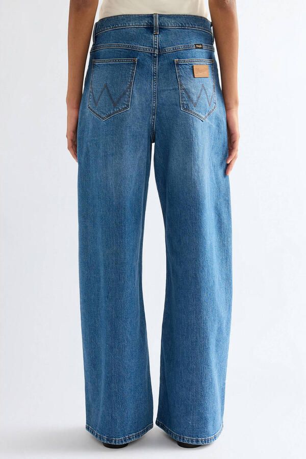 Wrangler wide leg jeans medium blauw denim - Foto 2