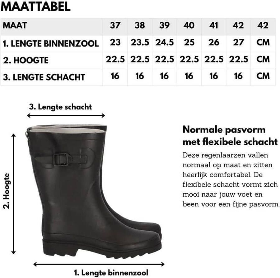 XQ Regenlaarzen dames 100% Rubber - Foto 3