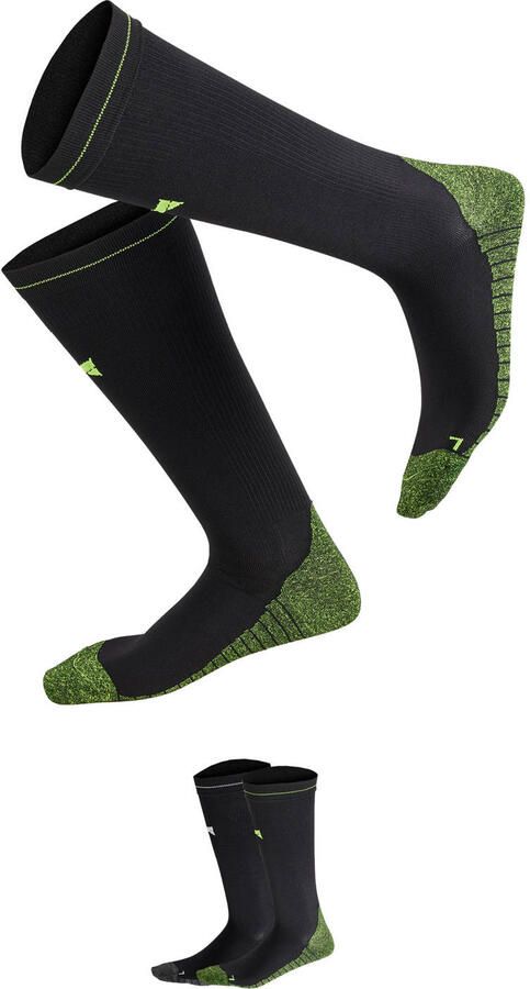 Xtreme compressie hardloopsokken zwart limegroen (set van 2) - Foto 3