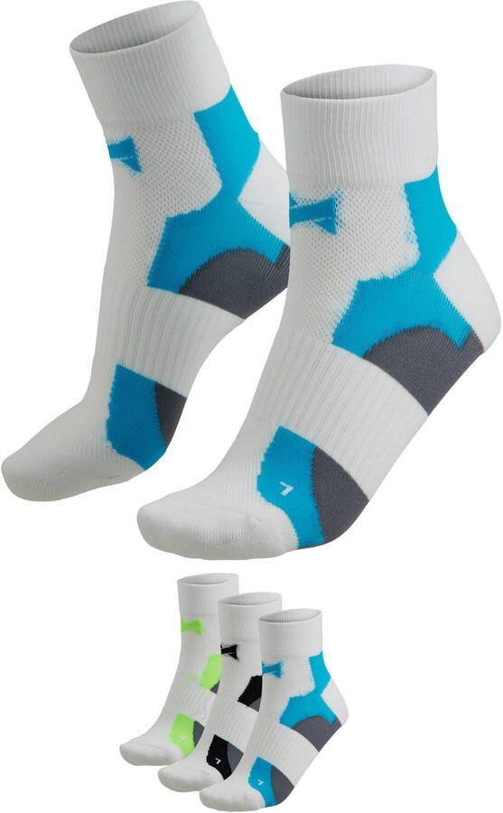 Xtreme fietssokken wit grijs multi (set van 3) - Foto 3