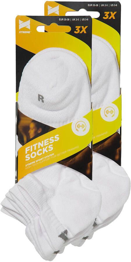 Xtreme sportsokken wit (set van 6)