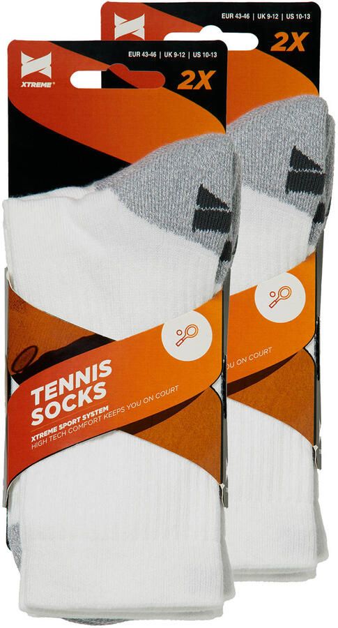 Xtreme tennissokken wit (set van 4)
