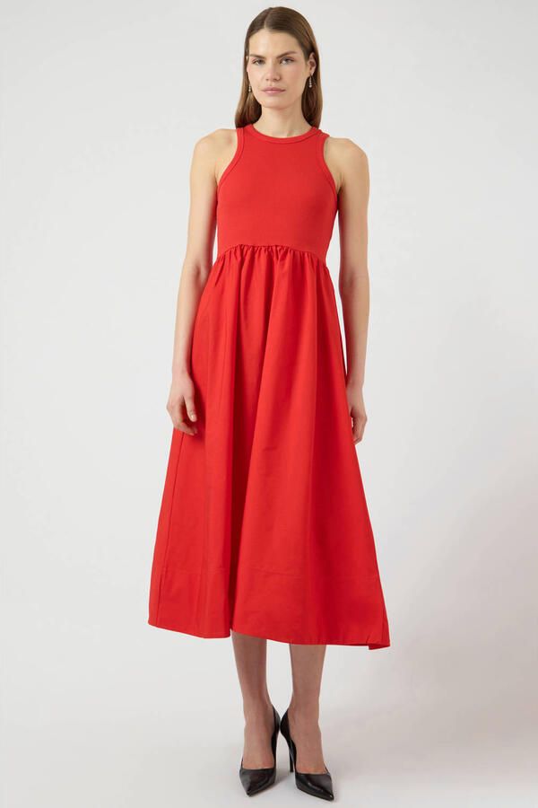 Y.A.S. YAS Dames Jurken Yasmira Sl Long Dress Rood - Foto 4