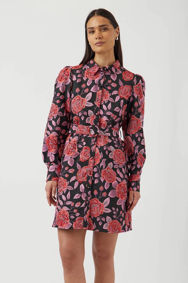 Y.A.S. Dames Jurken Yaskari Ls Jacquard Dress Multi - Foto 6